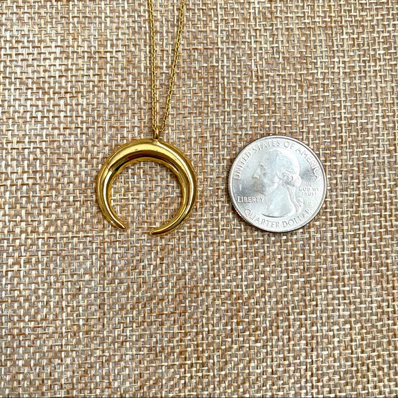 BaubleBar Gold Crescent Necklace - Picture 3 of 4